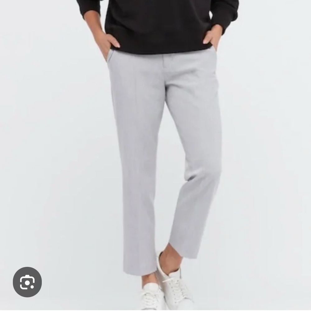 Uniqlo Smart Ankle ( 2 way )  Gray Pants light grey size S - Picture 3 of 15